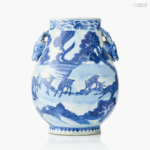 151. A Chinese ‘One Hundred Deer’ vase (Hu)