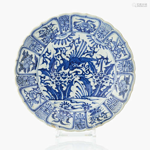 154. A Blue and White Oriental Dish