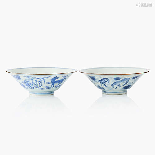 161. Two Chinese 17th Century-Style Bowls