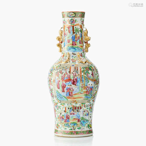 189. A Large Chinese famillle Rose Canton Vase