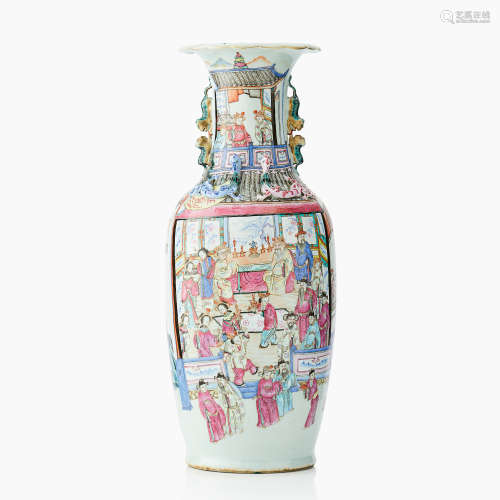 191. A Large Chinese famillle Rose Canton Vase