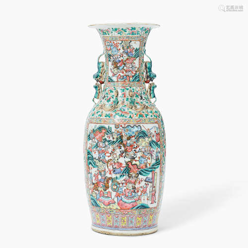 192. An Imposing Chinese Canton famille Rose Floor Vase