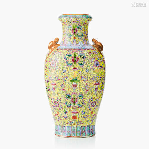 194. A Chinese Yellow-Ground Vase
