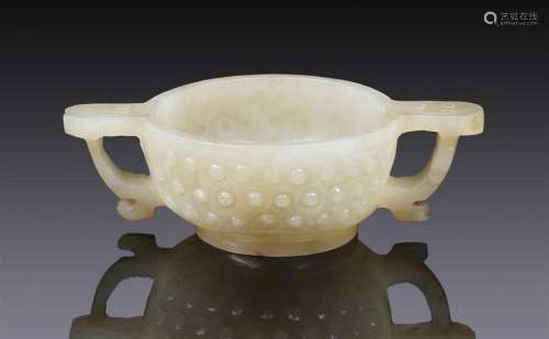 ARCHAIC TABLEWARE MADE OF JADE NEPHRITE, MISTLETOE…