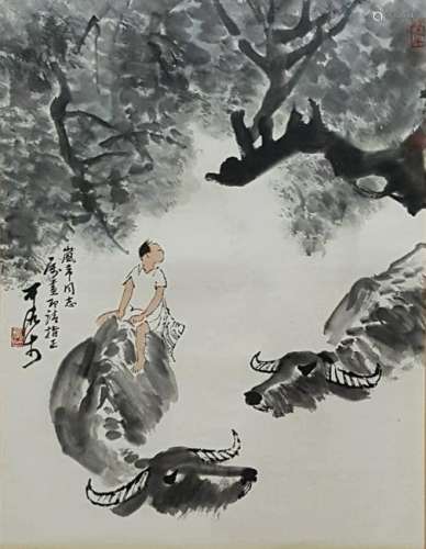 Chinese Scroll Painting,Li Keran(1907-1989)