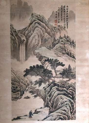 Chinese Scroll Painting,Hu Peiheng(1899-1983)