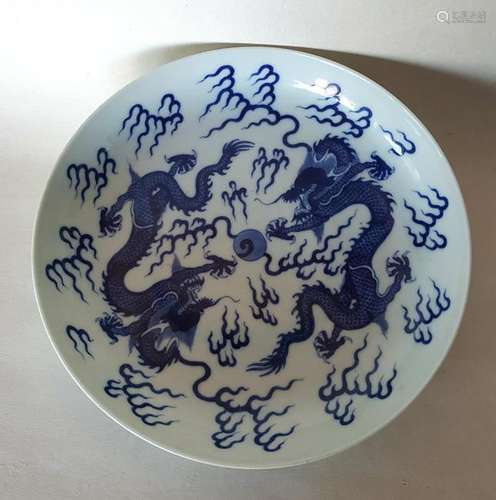 Chinese Blue & White Porcelain Plate