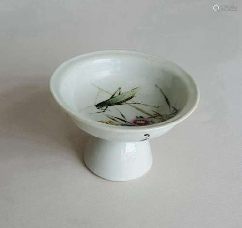 Chinese famille rose porcelain height bowl