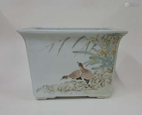 Large Chinese Porcelain Qianjiang Colour Flowerpot