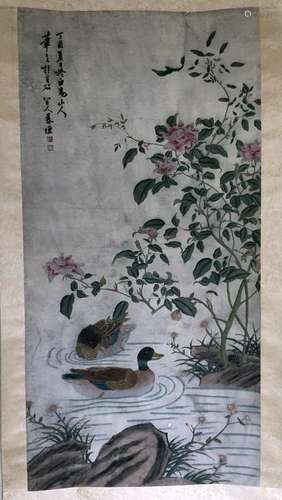 Chinese Scroll Painting,Jiang Yu(Qing Dynasty)