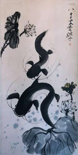 Chinese Scroll Painting,Li Kuchan(1899-1983)