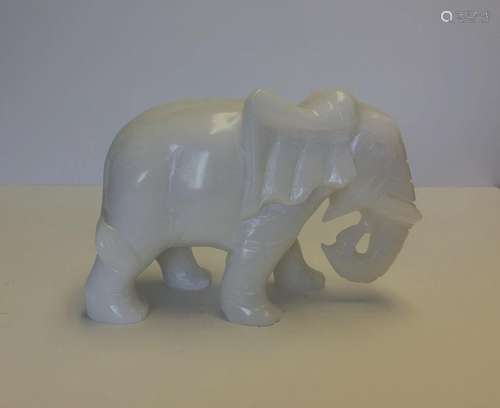 Chinese Carved Jade  Elephant