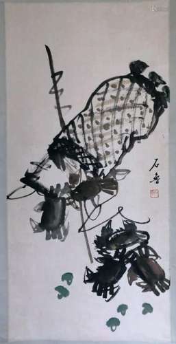 Chinese Scroll Painting,Shi Lu(1919-1982)