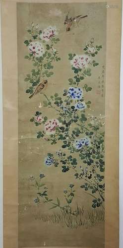 Chinese Scroll Painting,Jian Tingxi(1669-1732)