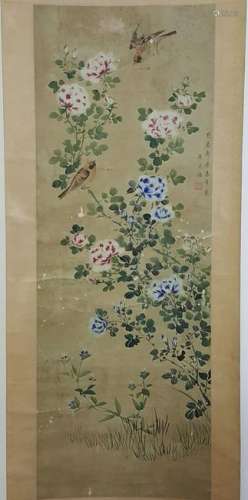 Chinese Scroll Painting,Jian Tingxi(1669-1732)