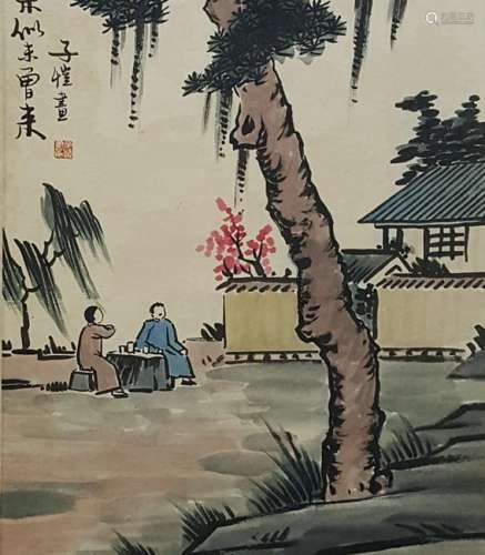 Chinese Scroll Painting,Feng Zikai(1898-1975)