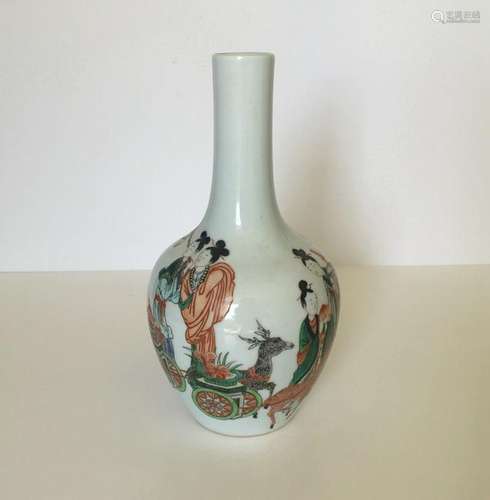 Chinese 5 Colors Porcelain Vase