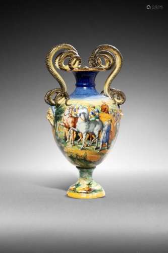 Italie Signé Pesaro XIXème siècle \nGrand vase sur …