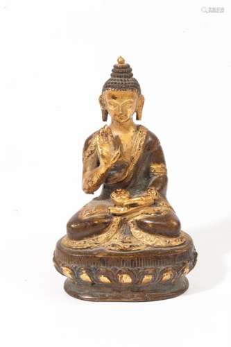 Tibet, XIXe siècle \nStatuette en bronze de patine …