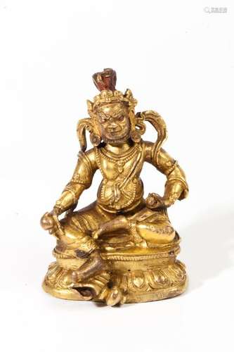 Tibet, XIXe siècle \nStatuette en bronze doré, repr…