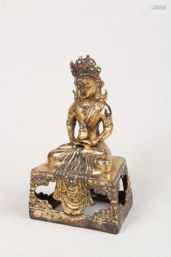 Chine, dans le style de Qianlong \nStatuette en cui…