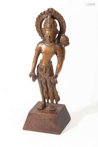 Népal, XXe siècle \nStatuette en bronze, représenta…