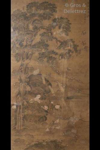 Chine, fin XIXe début XXe \nPeinture sur toile repr…