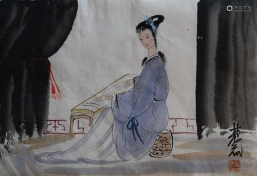 Lin Feng Mian (1900 1991) Gouache sur papier, repr…