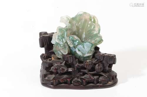 Chine, fin XIXe siècle \nSculpture en agate beige v…