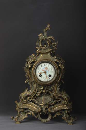 A Gilt Western Clock
