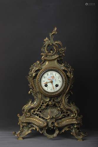 A Gilt Western Clock