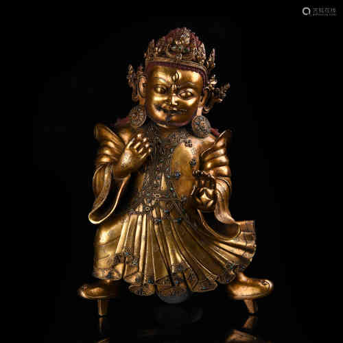 A Gilt Bronze Figure