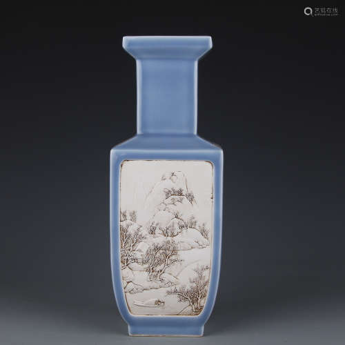 A White glazed mallet bottle from Wang Bingrong