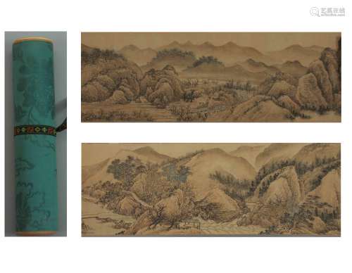 A Chinese Painting, Huang Jun, landscape Hand Scroll