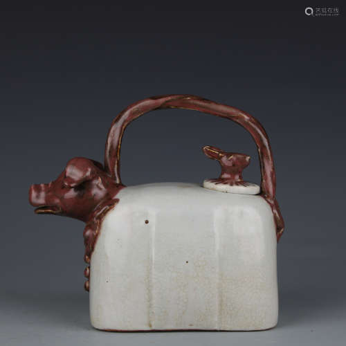 A Pot with animal head in Yuan Dynasty