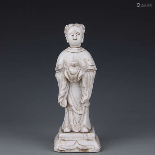 A Figures of white glazed children in Dehua kiln of Ming Dynasty