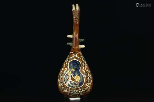 A Sancai Dragon Head Lute