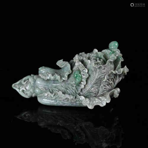 A Jadeite “Baicai” Carving