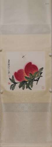 A Chinese Painting, Qi Baishi, Peach