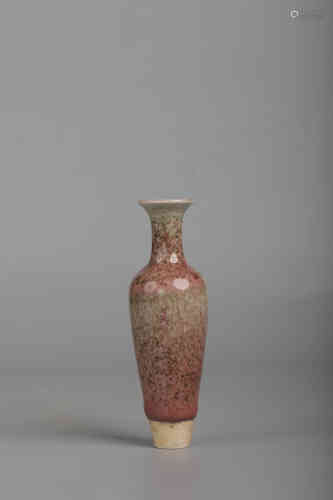 A Small Peach Bloomed Glazed Vase