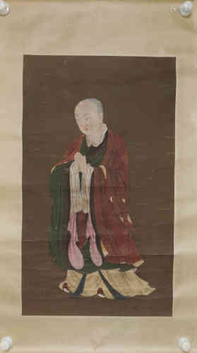 A Chinese Painting, Anonymous, Portrait of a Monk