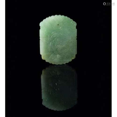 PENDENT PLATE made of jade jade celadon infused wi…