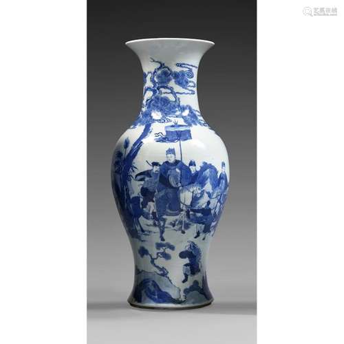 A large PHENIX Tail VASE in blue white porcelain, …