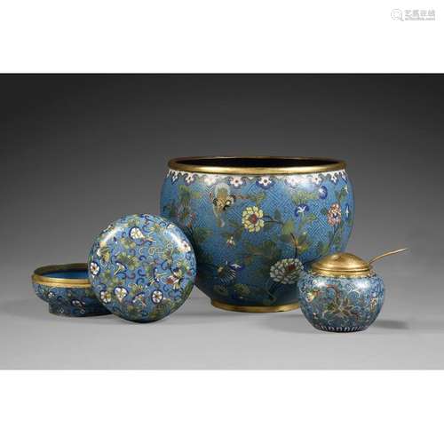 CONTINUED BY THREE OBJECTS in gilded bronze and po…