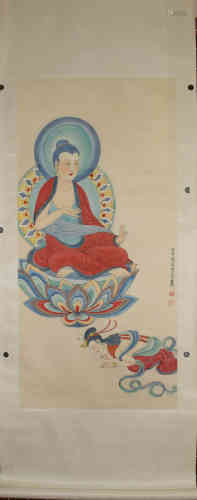 A Chinese Painting, Xie Zhiliu, Buddha