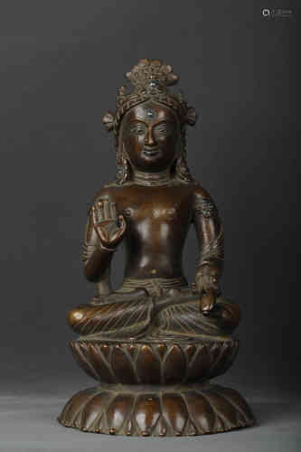 A Kashimir Bronze Buddha