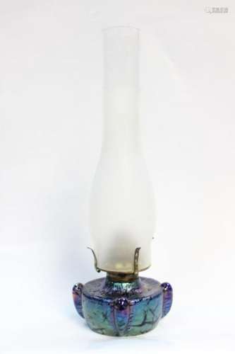 Glass Oil Lamp w Chimney