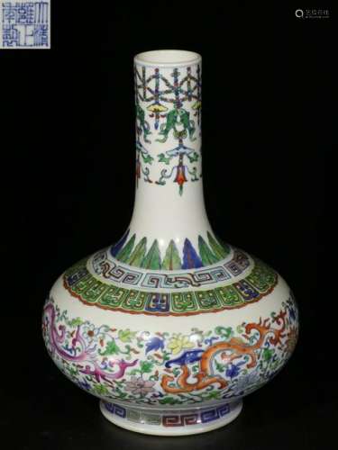 Republican Chinese Doucai Porcelain Vase,Mark