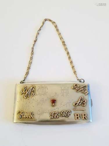 Antique Russian Silver Gold Enamel Purse Case