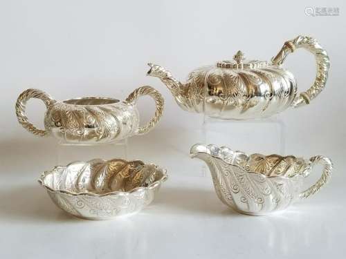 Fine 19C Sterling Silver Gorham Tea Set